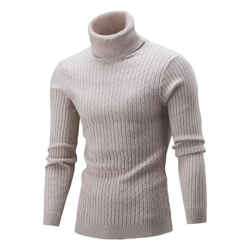 Turtleneck Pullovers Sweaters Men 2020 Autumn Winter Solid Color Long Sleeve Knitting Sweater Thickening Men's Bottoming Shirt