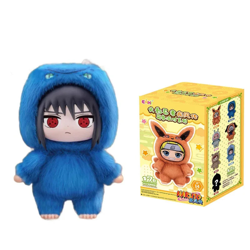 Hot Naruto Itachi Sasuke Kakashi Gaara Series Blind Box Trendy Toy Figure Plush Pendant Collection Birthday Present