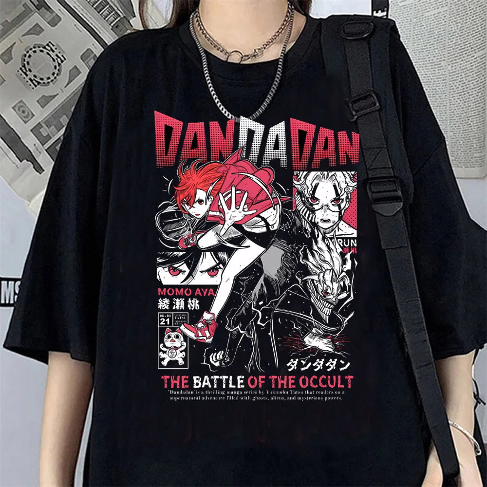 Seiko Ayase T-shirt Dandadan Cosplay Anime T Shirt Cartoon Short Sleeve Harajuku Tshirt Women Men