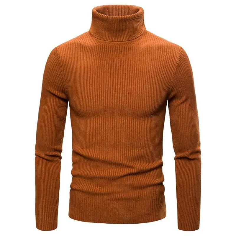 Turtleneck Pullovers Sweaters Men 2020 Autumn Winter Solid Color Long Sleeve Knitting Sweater Thickening Men's Bottoming Shirt