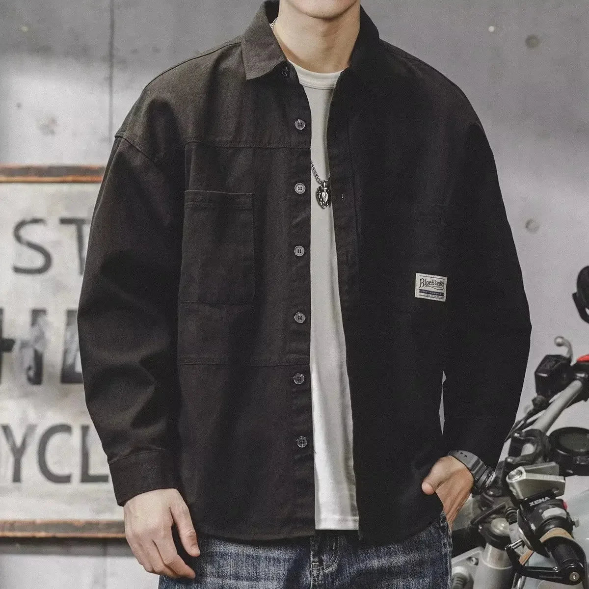 Long Sleeve Casual Shirt Men's Stylish Korean Style Workwear Spring Autumn New Arrival Comfortable Fit Fashionable Brand