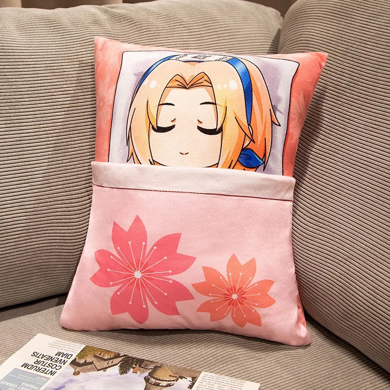 Cartoon secondary Naruto anime Kakashi Naruto plush pillow can be lifted by the doll surrounding the