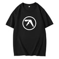 2024 Male Funny Present Fashion Aphex Twin Short Sleeves Men's Black T-Shirt Men T Shirt Print Cotton Short Sleeve T-shirt