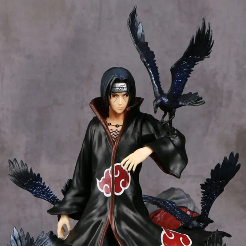 Naruto Anime Figure Uchiha Itachi Pvc Action Figure Toy Naruto Shippuden Uchiha Itachi And Crow Collection Model Toy 25cm
