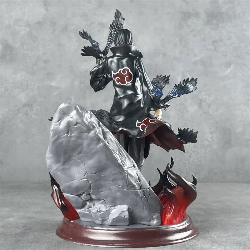 Naruto Anime Figure Uchiha Itachi Pvc Action Figure Toy Naruto Shippuden Uchiha Itachi And Crow Collection Model Toy 25cm
