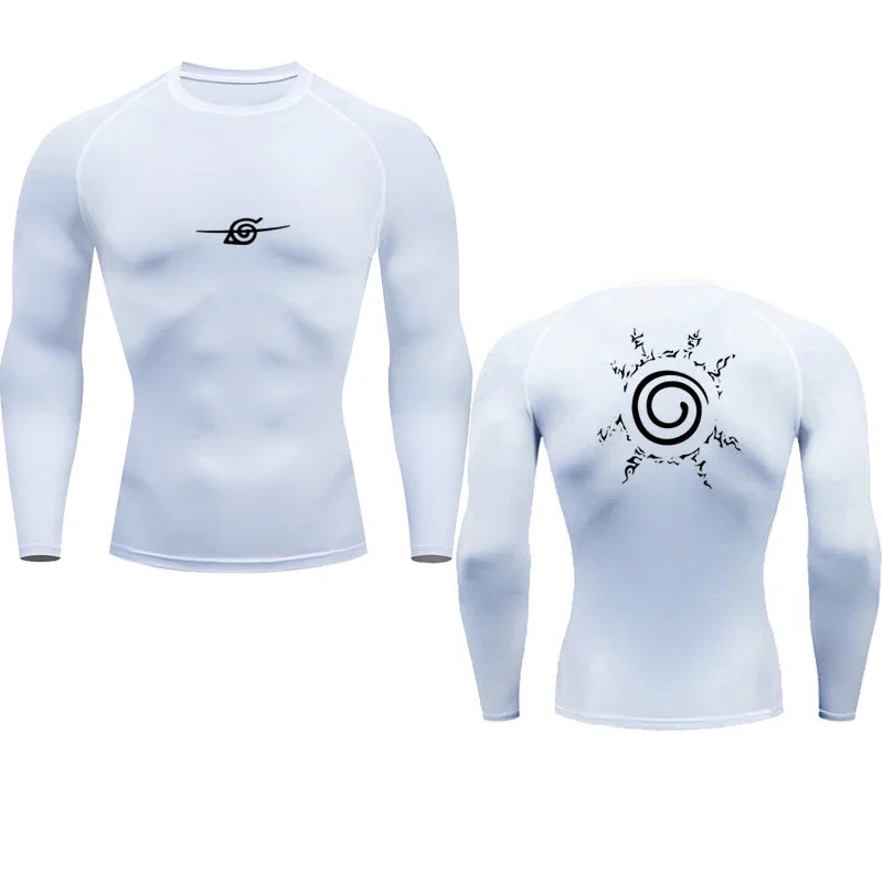 Naruto Anime Summer Short Sleeve T-Shirt Men Compression Shirt Running Quick Dry Gym Jogging Sports Shirts Rashguard Tops