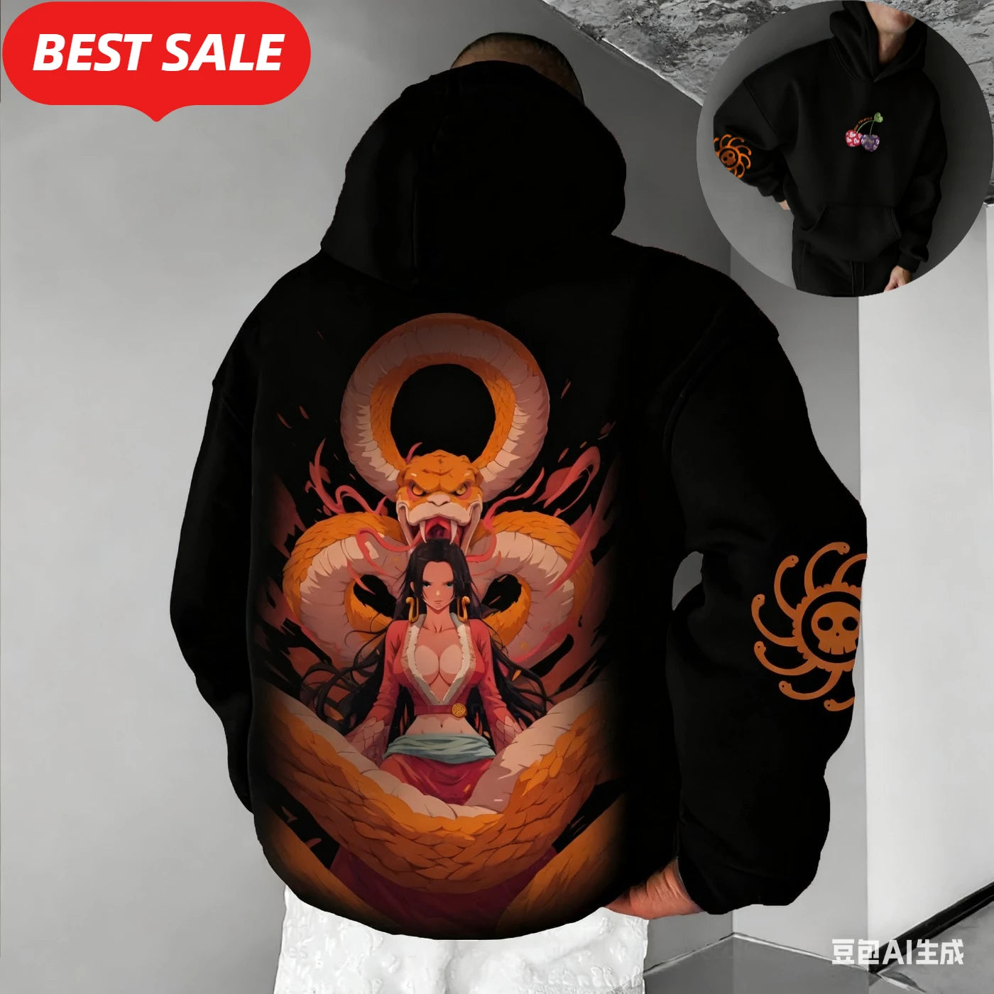 Hancock Anime One Piece 2025 Winter Hoodie Men Harajuku Street Vintage Women Oversized Hooded Sweatshirt Long Sleeve Unisex Top