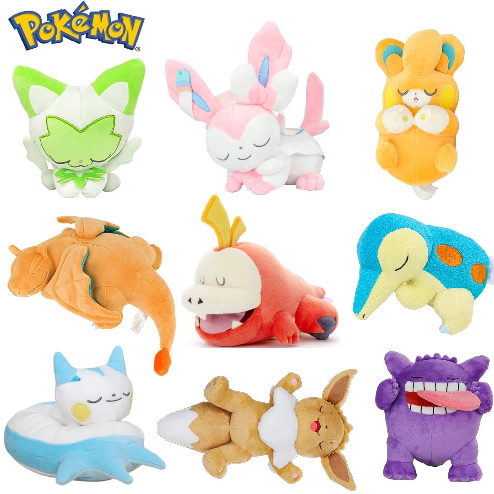 Pokemon Gengar Fuecoco Sylveon Plush Toys Pamo Cyndaquil Altaria Sprigatito Sleeping Doll Anime Games Collection Gifts Birthday