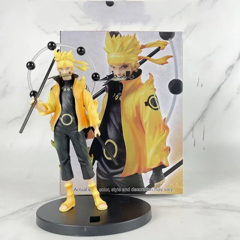 20cm Bandai Naruto Anime Figure Shippuden Uchiha Sasuke Hatake Kakashi Namikaze Minato Action Figure Collection Model Toys Gifts