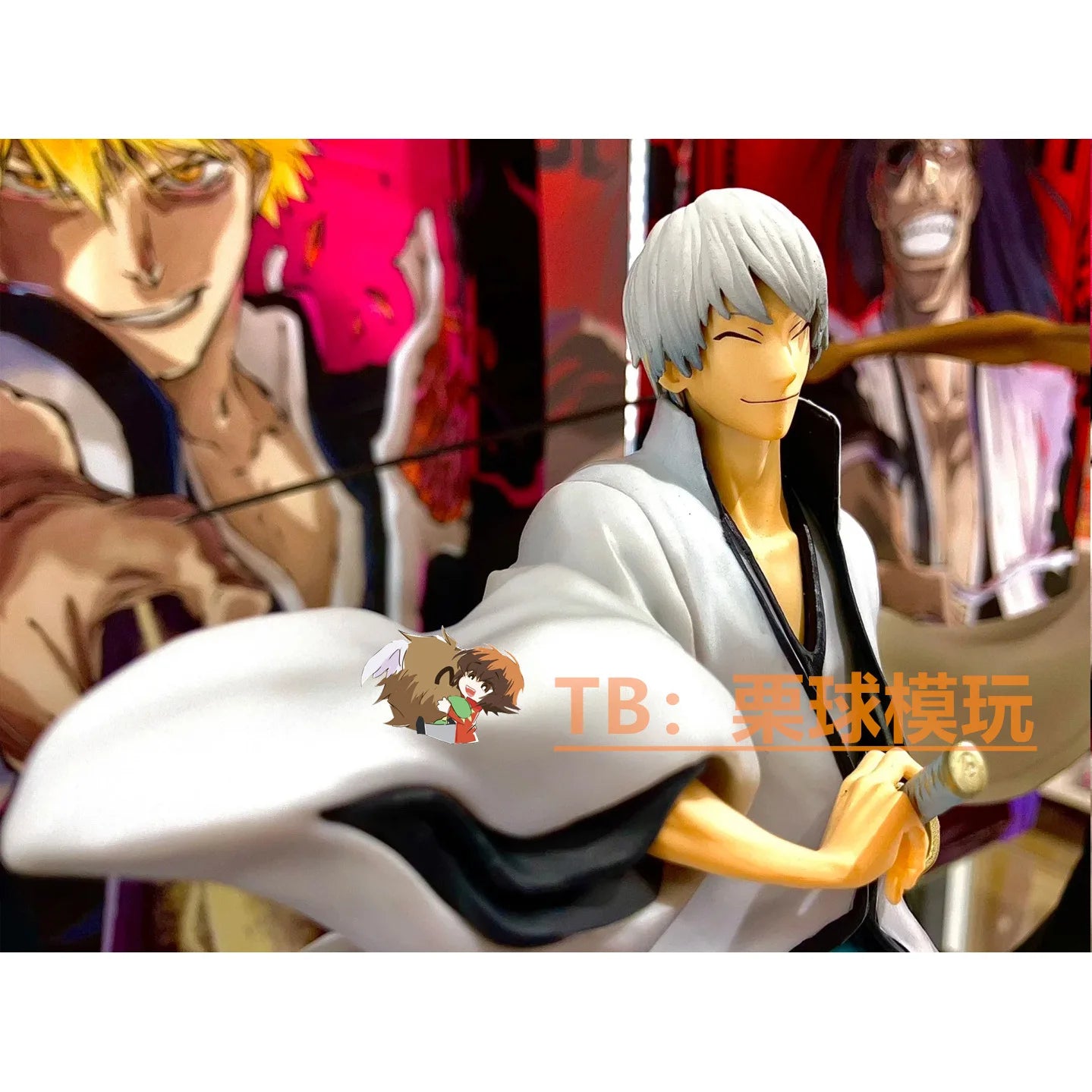 New In Stock Bandai One Time Bleach Realm White Ichigo Market Maru Silver Gengmu Sword Eight Decayed Wood White Ya Handmade Gift