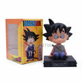 Anime Dragon Ball Z Son Goku Kuririn Shaking Head Doll PVC Action Figure Phone Bracket Car Decoration Figurine Model Toy Gifts