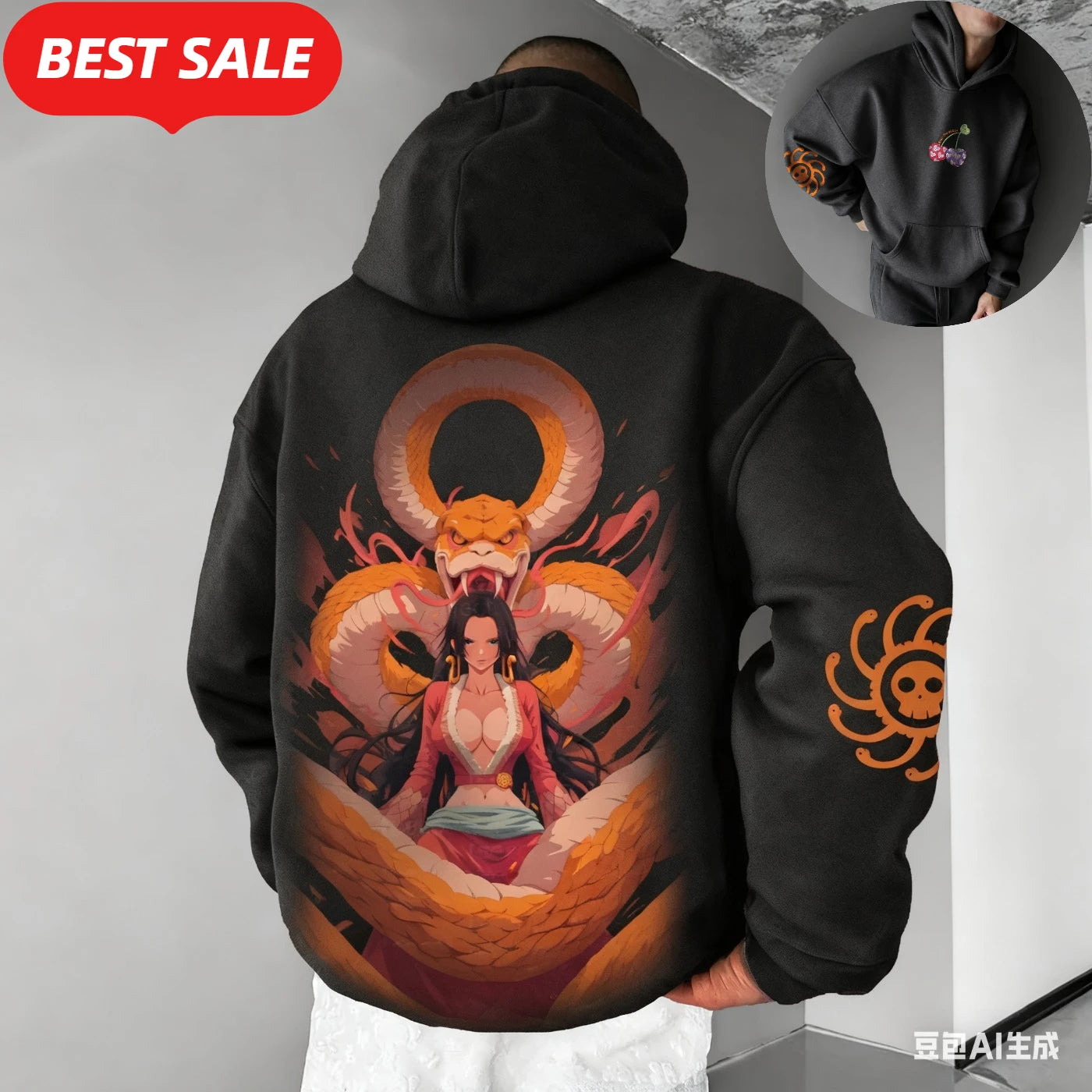 Hancock Anime One Piece 2025 Winter Hoodie Men Harajuku Street Vintage Women Oversized Hooded Sweatshirt Long Sleeve Unisex Top