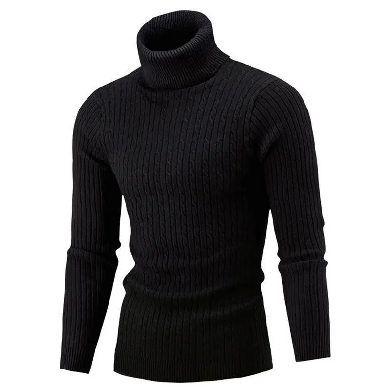 Turtleneck Pullovers Sweaters Men 2020 Autumn Winter Solid Color Long Sleeve Knitting Sweater Thickening Men's Bottoming Shirt