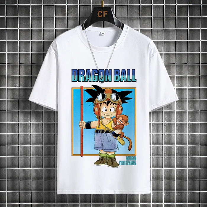 dragon Ball White T-shirt Cotton Anime Graphic Tee Men Women Classic Characters Blue Sky Cf Brand Akira Toriyama Signature