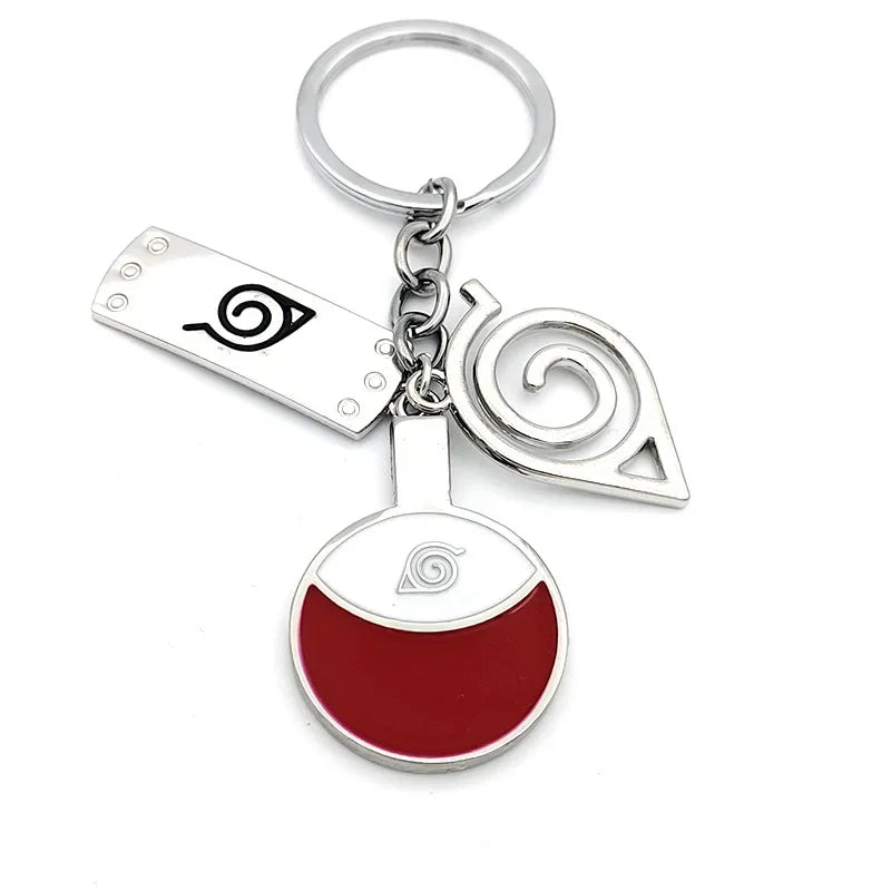 Naruto Keychain Toy Xiao Organization Red Cloud Keychain Kunai Shuriken Konoha Ninja Backpack Accessories Christmas Gift