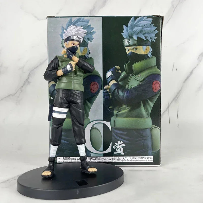 20cm Bandai Naruto Anime Figure Shippuden Uchiha Sasuke Hatake Kakashi Namikaze Minato Action Figure Collection Model Toys Gifts