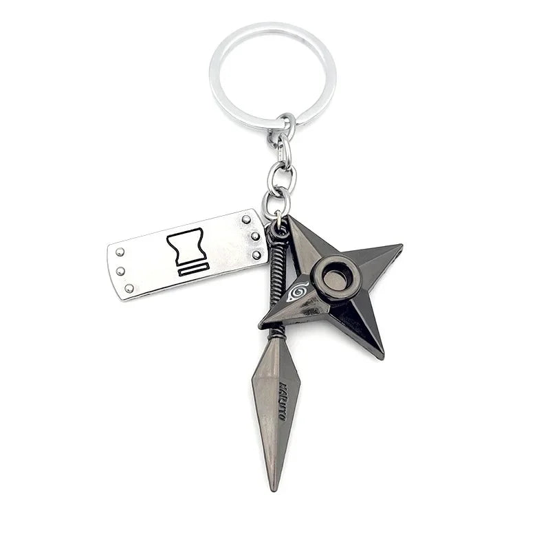 Naruto Keychain Toy Xiao Organization Red Cloud Keychain Kunai Shuriken Konoha Ninja Backpack Accessories Christmas Gift