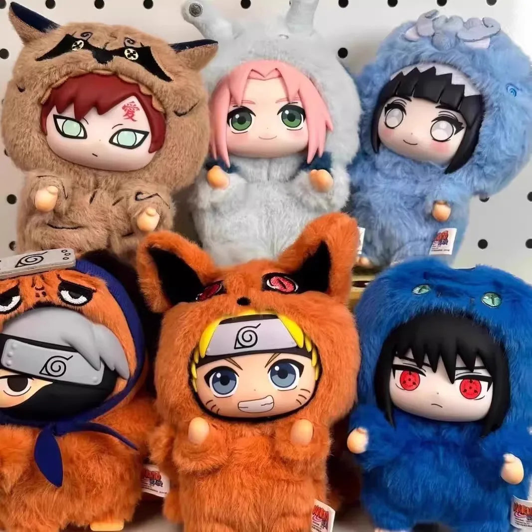 Hot Naruto Itachi Sasuke Kakashi Gaara Series Blind Box Trendy Toy Figure Plush Pendant Collection Birthday Present