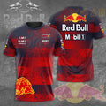 2025 New Red Bull Print Hot Selling Outdoor Running Sports T-shirt Men's Summer Racing Suit Red Bull Brand Cycling Training Suit