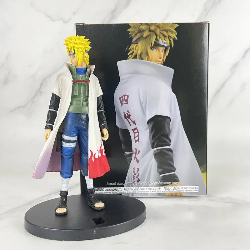20cm Bandai Naruto Anime Figure Shippuden Uchiha Sasuke Hatake Kakashi Namikaze Minato Action Figure Collection Model Toys Gifts