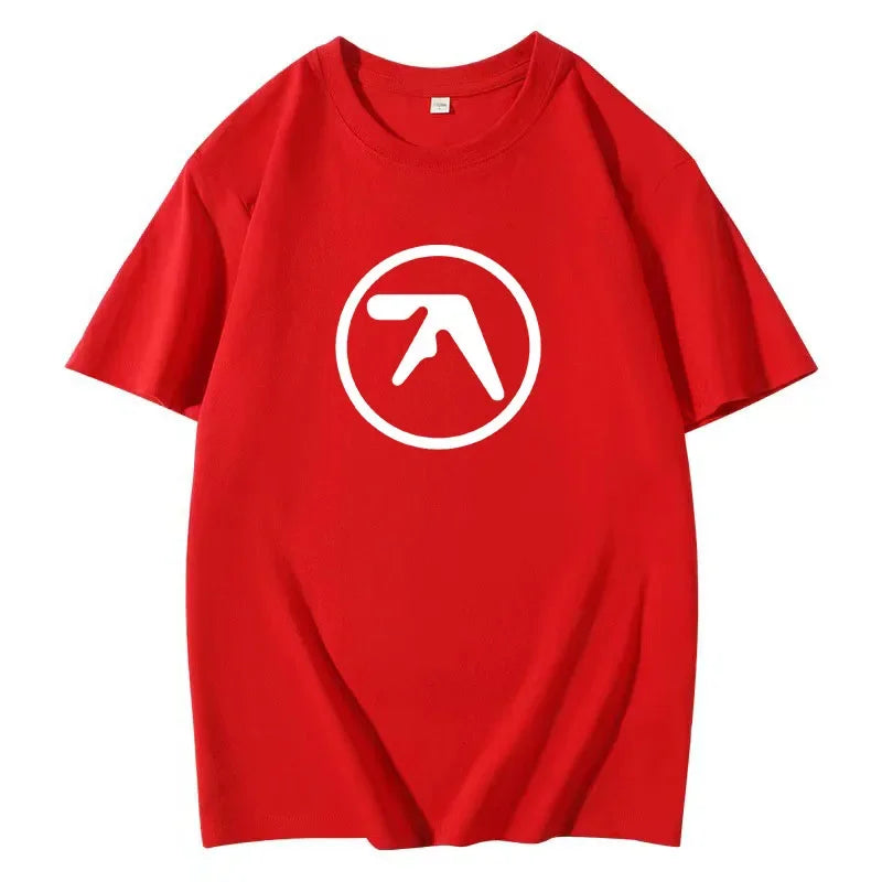 2024 Male Funny Present Fashion Aphex Twin Short Sleeves Men's Black T-Shirt Men T Shirt Print Cotton Short Sleeve T-shirt