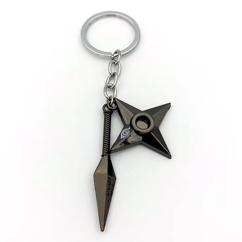 Naruto Keychain Toy Xiao Organization Red Cloud Keychain Kunai Shuriken Konoha Ninja Backpack Accessories Christmas Gift