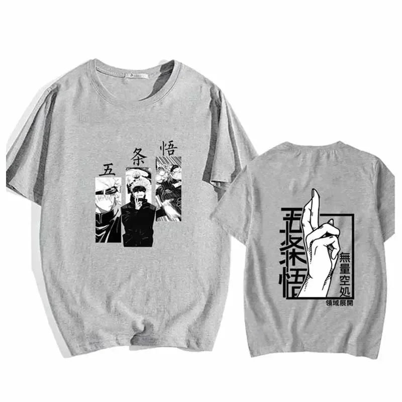 2025 Anime Satoru Gojo Jujutsu Kaisen T-shirt Fashion summer loose men's printed T-shirt Short sleeve sports casual T-shirt top