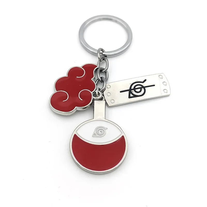 Naruto Keychain Toy Xiao Organization Red Cloud Keychain Kunai Shuriken Konoha Ninja Backpack Accessories Christmas Gift