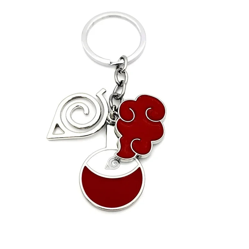 Naruto Keychain Toy Xiao Organization Red Cloud Keychain Kunai Shuriken Konoha Ninja Backpack Accessories Christmas Gift