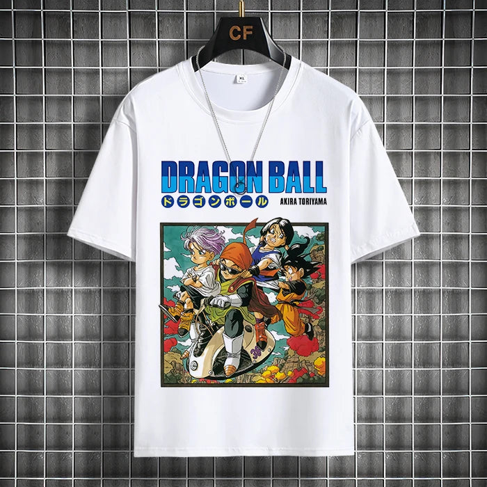 dragon Ball White T-shirt Cotton Anime Graphic Tee Men Women Classic Characters Blue Sky Cf Brand Akira Toriyama Signature