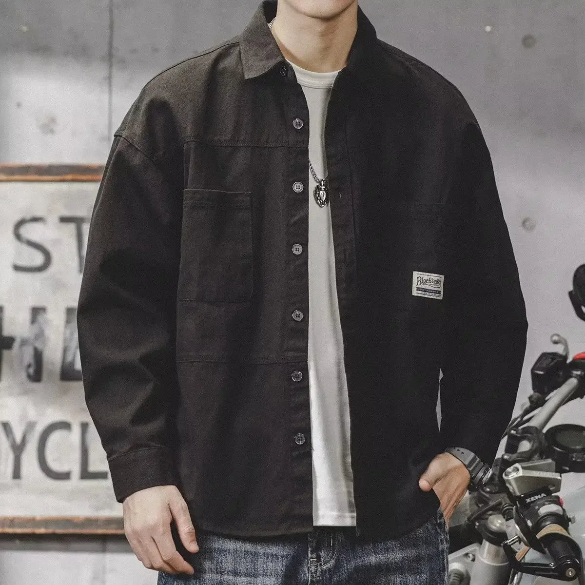 Long Sleeve Casual Shirt Men's Stylish Korean Style Workwear Spring Autumn New Arrival Comfortable Fit Fashionable Brand