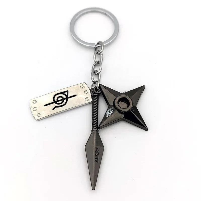 Naruto Keychain Toy Xiao Organization Red Cloud Keychain Kunai Shuriken Konoha Ninja Backpack Accessories Christmas Gift