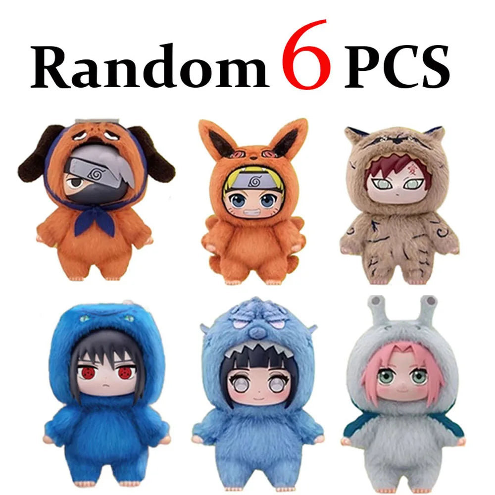 Hot Naruto Itachi Sasuke Kakashi Gaara Series Blind Box Trendy Toy Figure Plush Pendant Collection Birthday Present