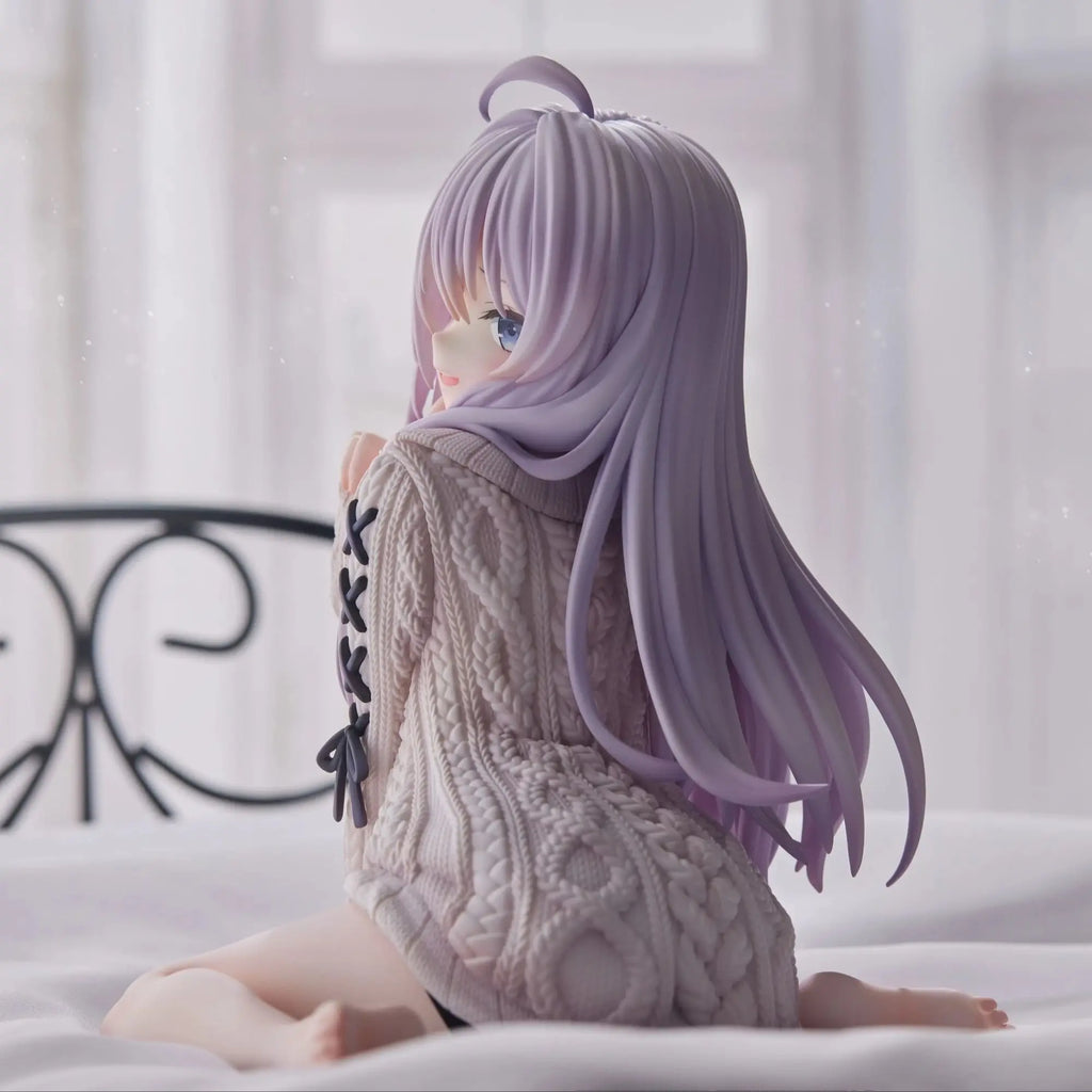 15cm The Journey of Elaina Anime Figure Knit Dress Witch Elaina Action Figure PVC Collection Model Doll Toys for Christmas Gifts