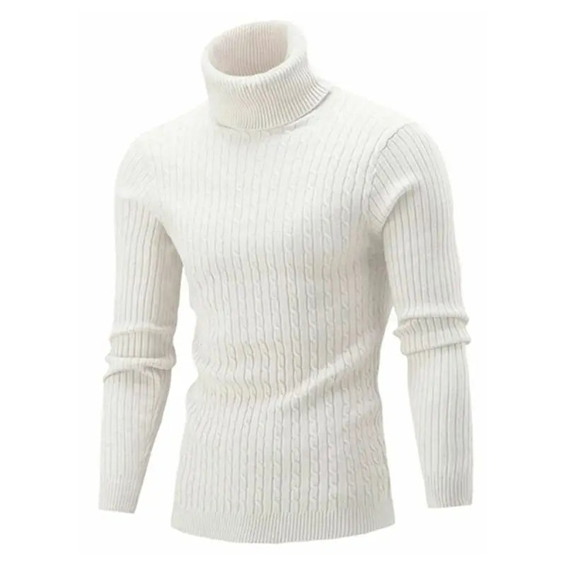 Turtleneck Pullovers Sweaters Men 2020 Autumn Winter Solid Color Long Sleeve Knitting Sweater Thickening Men's Bottoming Shirt