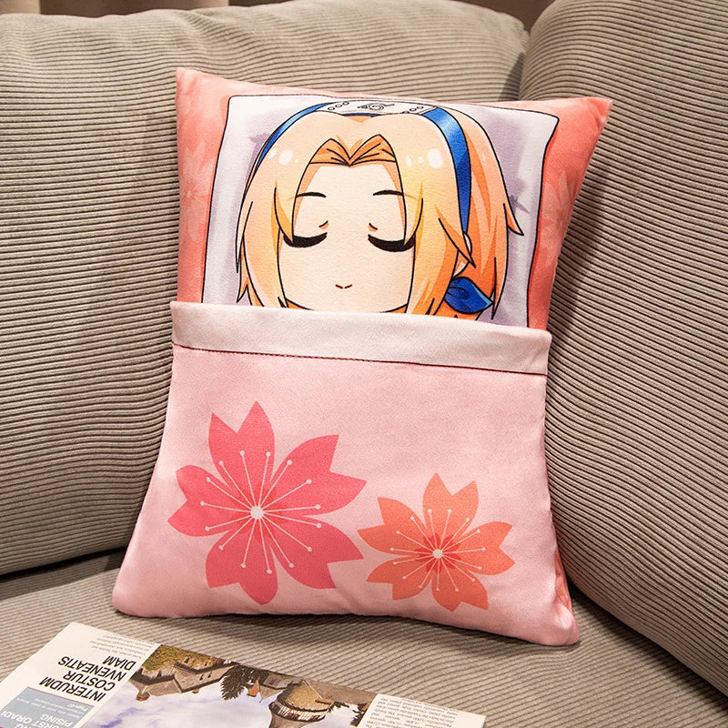 Cartoon secondary Naruto anime Kakashi Naruto plush pillow can be lifted by the doll surrounding the