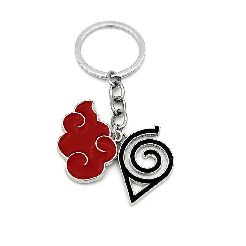 Naruto Keychain Toy Xiao Organization Red Cloud Keychain Kunai Shuriken Konoha Ninja Backpack Accessories Christmas Gift