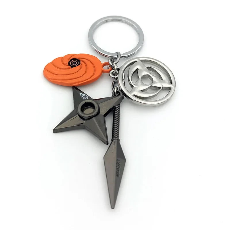 Naruto Keychain Toy Xiao Organization Red Cloud Keychain Kunai Shuriken Konoha Ninja Backpack Accessories Christmas Gift