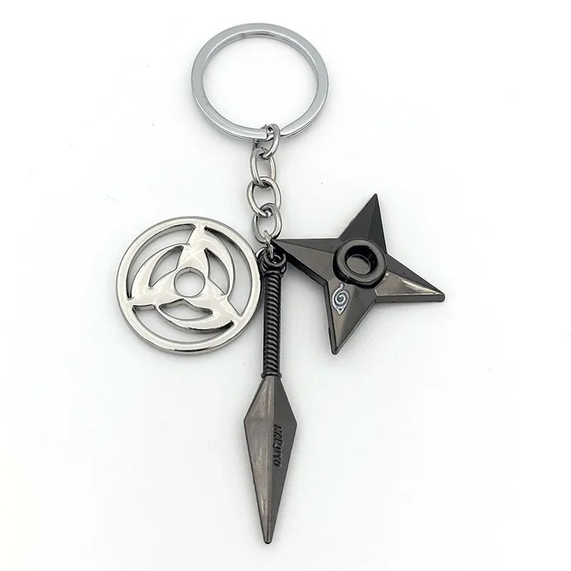 Naruto Keychain Toy Xiao Organization Red Cloud Keychain Kunai Shuriken Konoha Ninja Backpack Accessories Christmas Gift