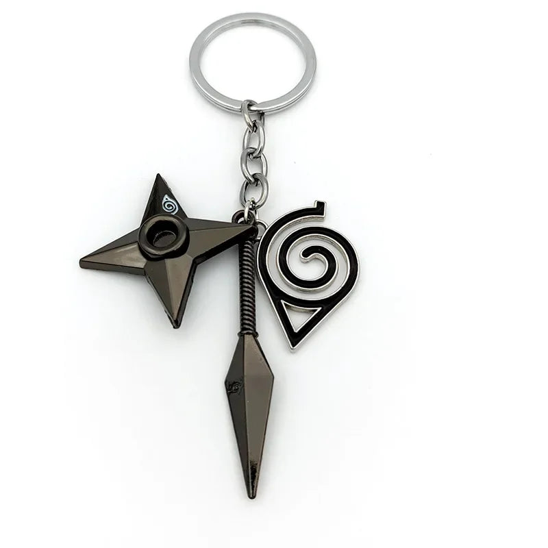 Naruto Keychain Toy Xiao Organization Red Cloud Keychain Kunai Shuriken Konoha Ninja Backpack Accessories Christmas Gift