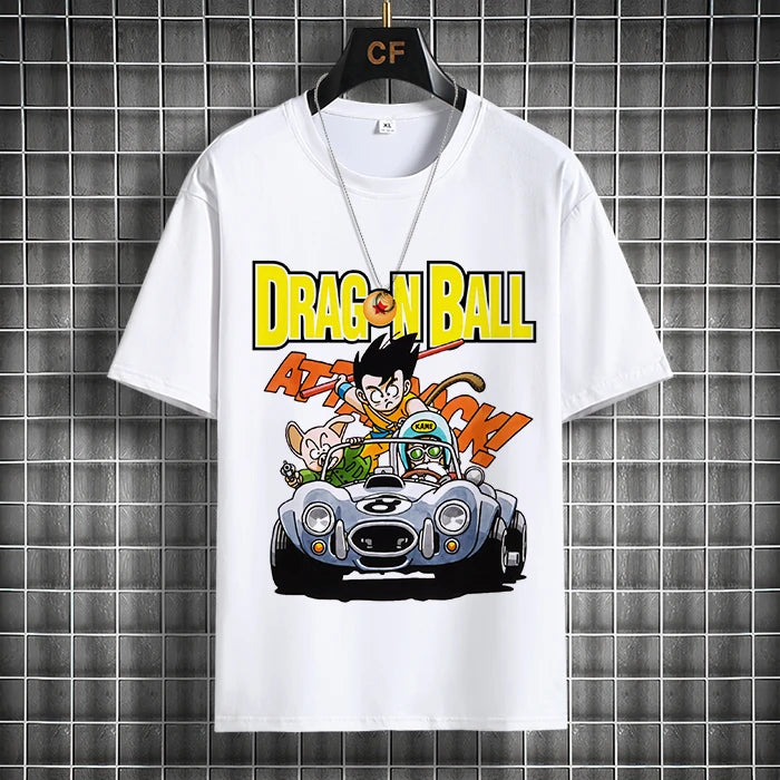 dragon Ball White T-shirt Cotton Anime Graphic Tee Men Women Classic Characters Blue Sky Cf Brand Akira Toriyama Signature