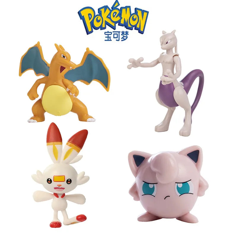 New Pokemon Cartoons Movie Anime Figure Pikachu Mewtwo Gengar Gurado Pocket Monster Action Model Toys Kids Gifts Bulk Buy Lot